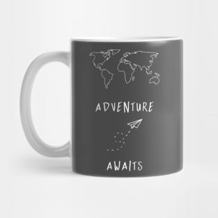 Adventure Awaits Map - White Mug